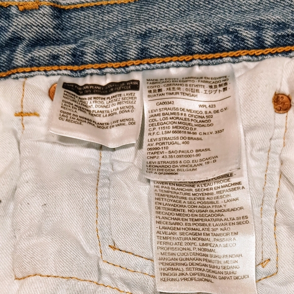 Men's Vintage Levi's '93 501 34x32 Button Front Red Tab Lt. Wash Denim Jeans EUC - Picture 12 of 16